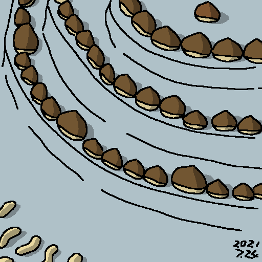 今日の栗の絵